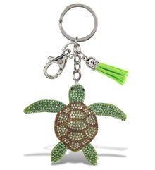 SPARKLING RHINESTONES CHARM - GREEN SEA TURTLE