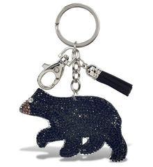 SPARKLING RHINESTONES CHARM - BLACK BEAR