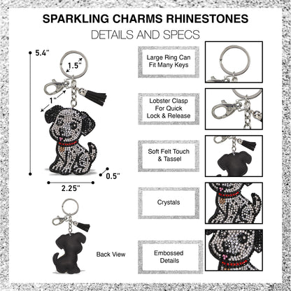 SPARKLING RHINESTONES CHARM - DALMATIAN DOG