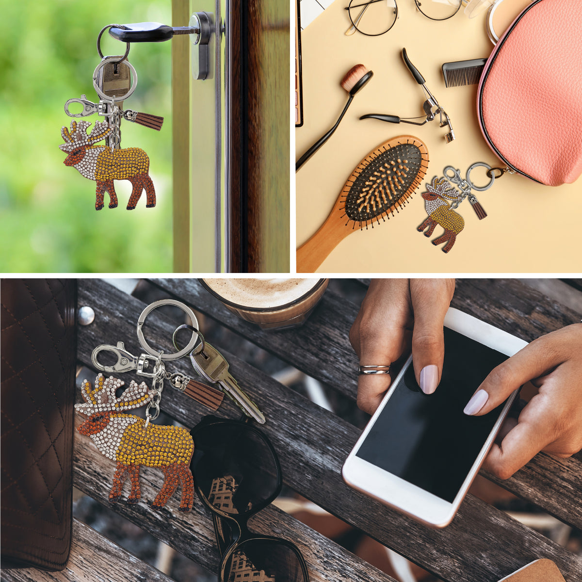SPARKLING RHINESTONES CHARM - ELK