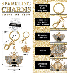 GOLD SPARKLING CHARMS - BEE