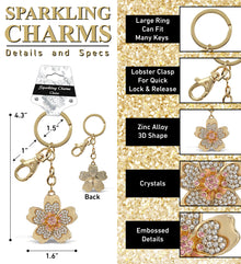 GOLD SPARKLING CHARMS - FLOWER