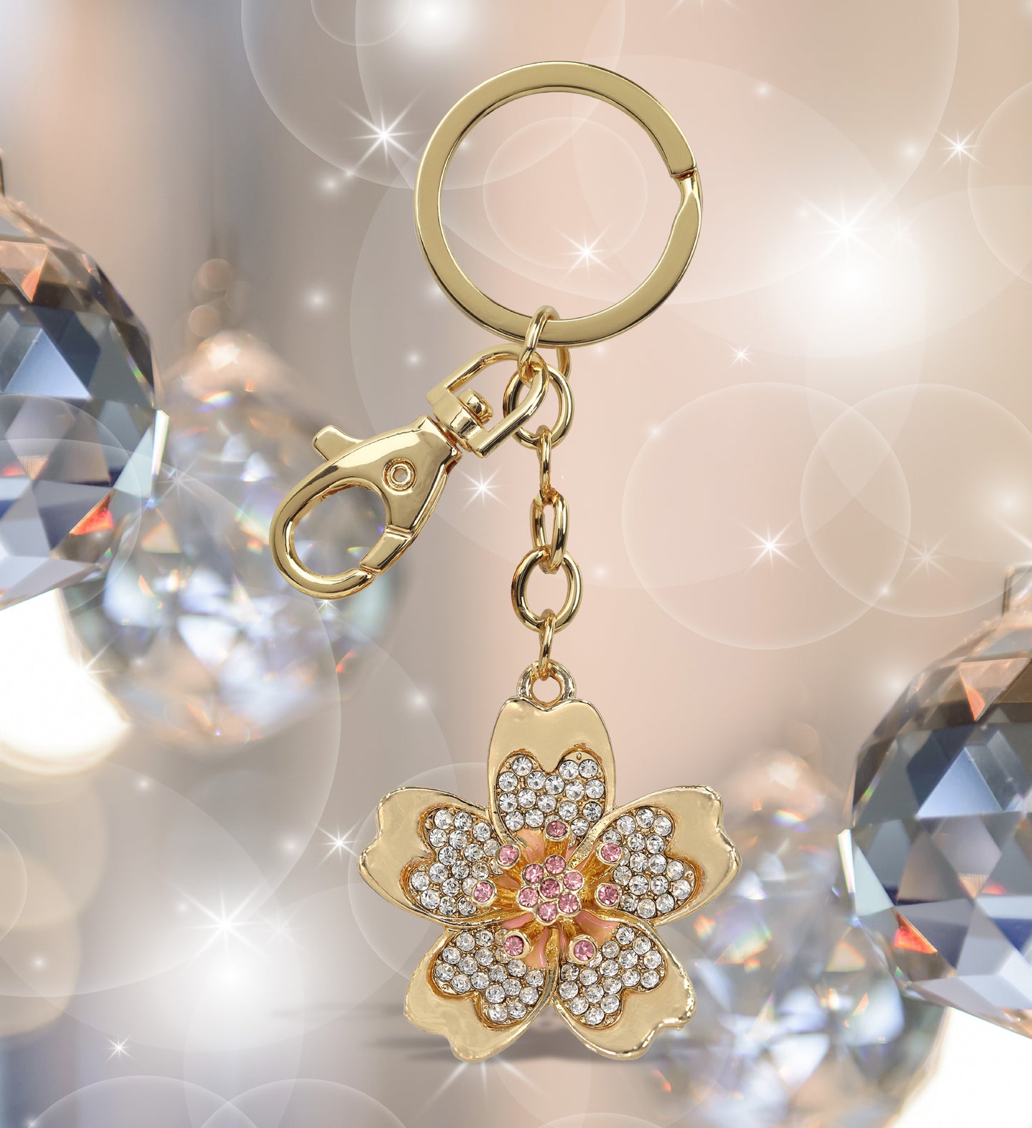 GOLD SPARKLING CHARMS - FLOWER