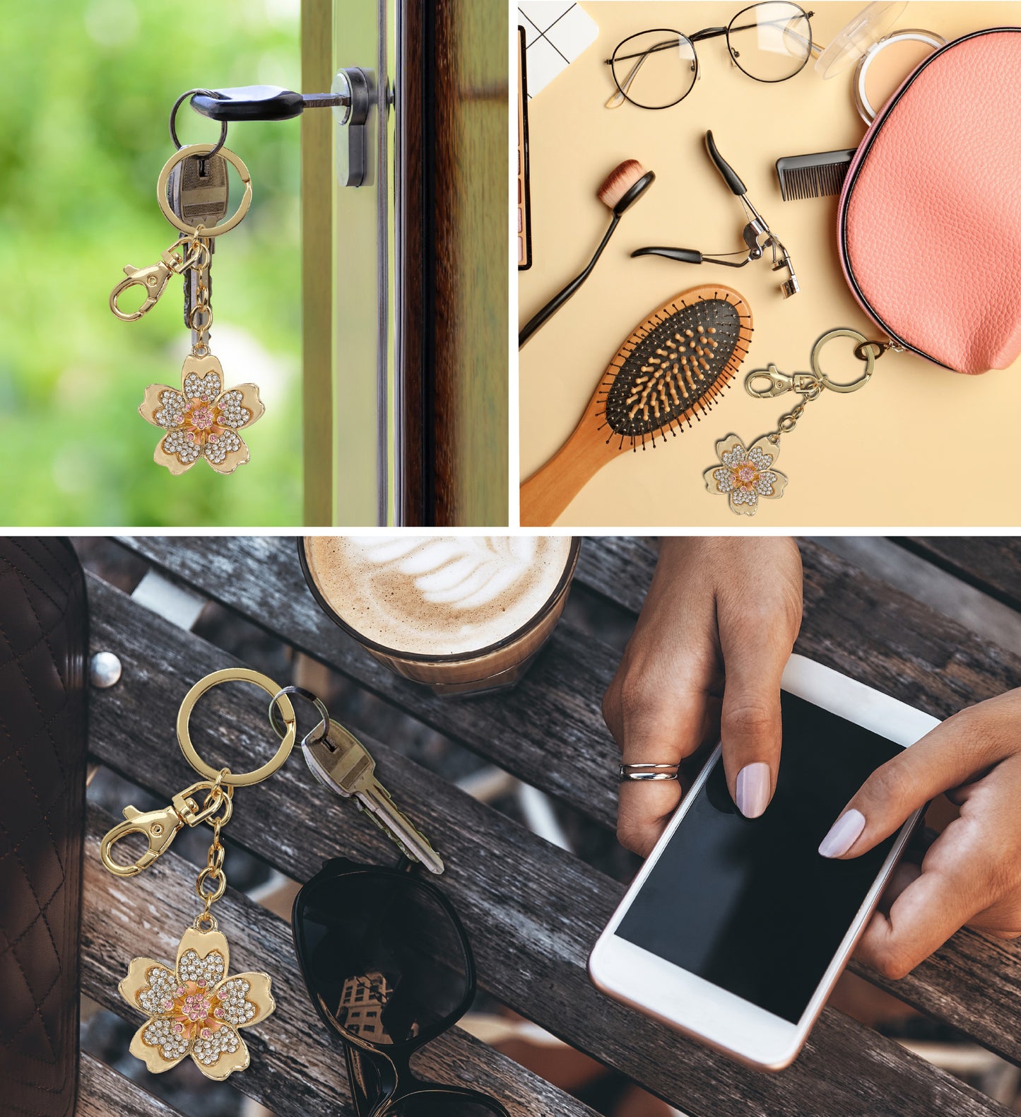 GOLD SPARKLING CHARMS - FLOWER