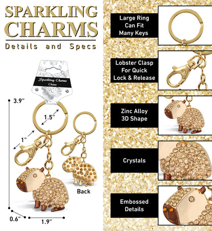 GOLD SPARKLING CHARMS - CAPYBARA