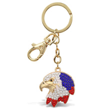 GOLD SPARKLING CHARMS - USA  FLAG EAGLE HEAD