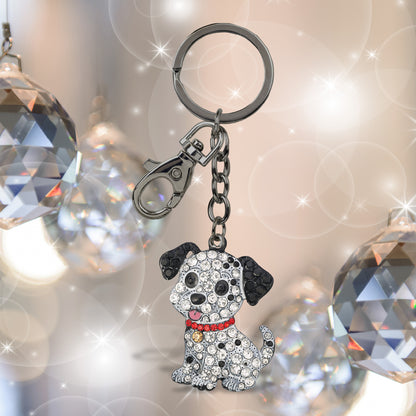 GUNMETAL SPARKLING CHARMS - DALMATIAN DOG