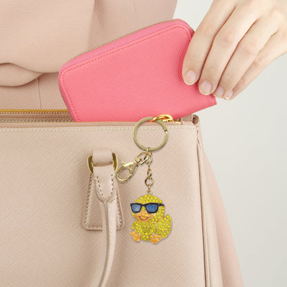 GOLD SPARKLING CHARMS - YELLOW COOL DUCK