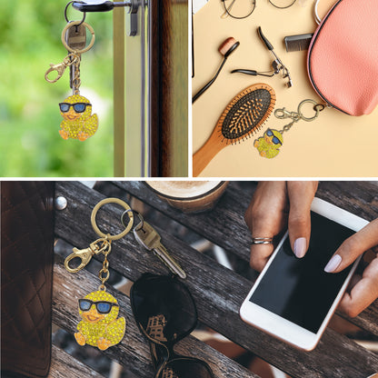 GOLD SPARKLING CHARMS - YELLOW COOL DUCK