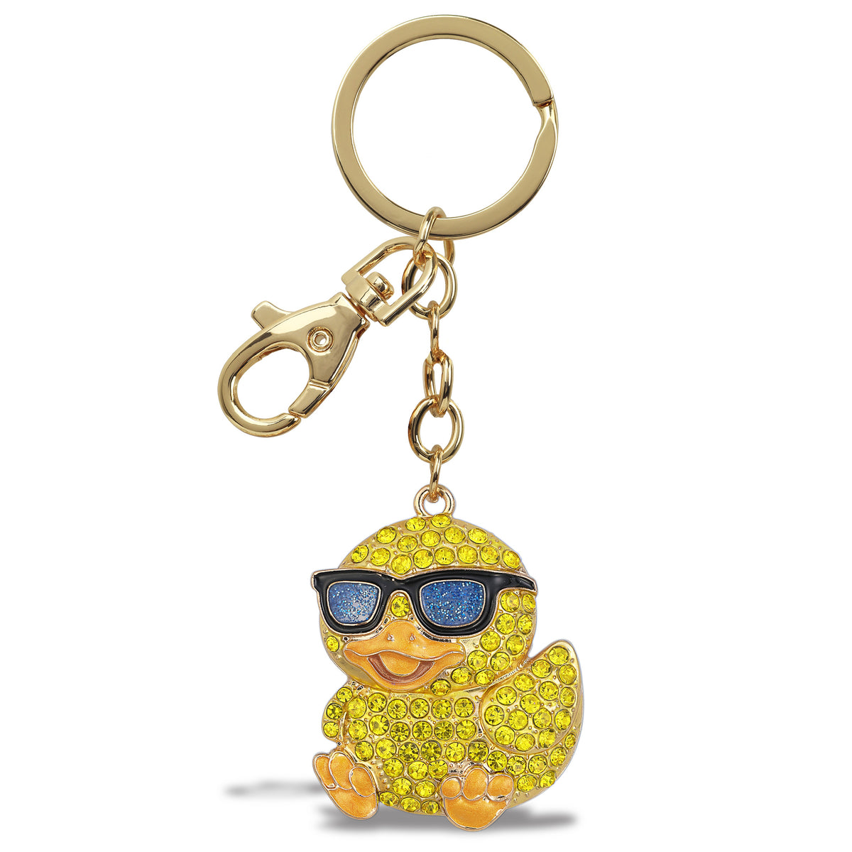 GOLD SPARKLING CHARMS - YELLOW COOL DUCK