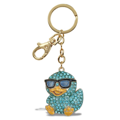 GOLD SPARKLING CHARMS - BLUE COOL DUCK