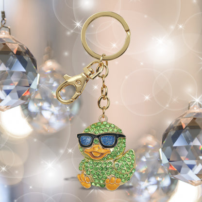 GOLD SPARKLING CHARMS - GREEN COOL DUCK