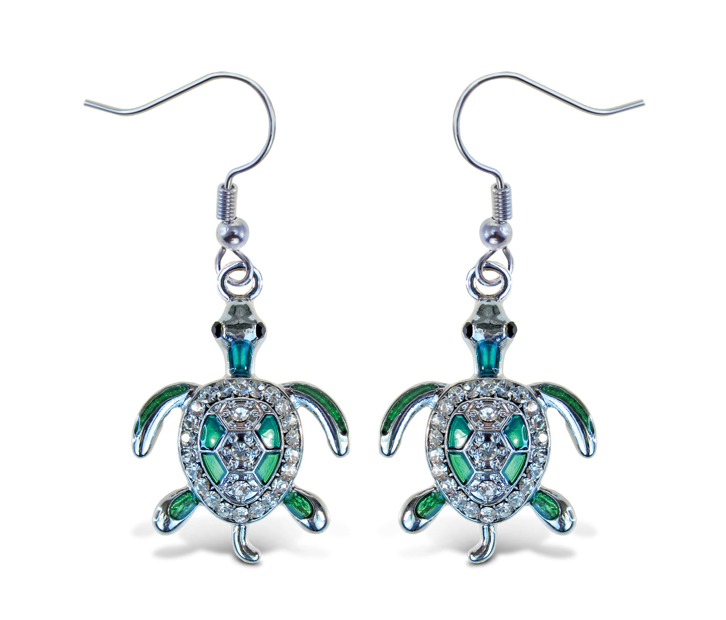 SPARKLING EARRINGS - SEA TURTLE