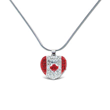 SPARKLING NECKLACE - CANADA FLAG HEART