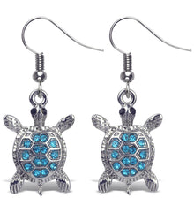 SPARKLING EARRINGS - BLUE SEA TURTLE
