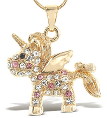 GOLD SPARKLING NECKLACE - UNICORN