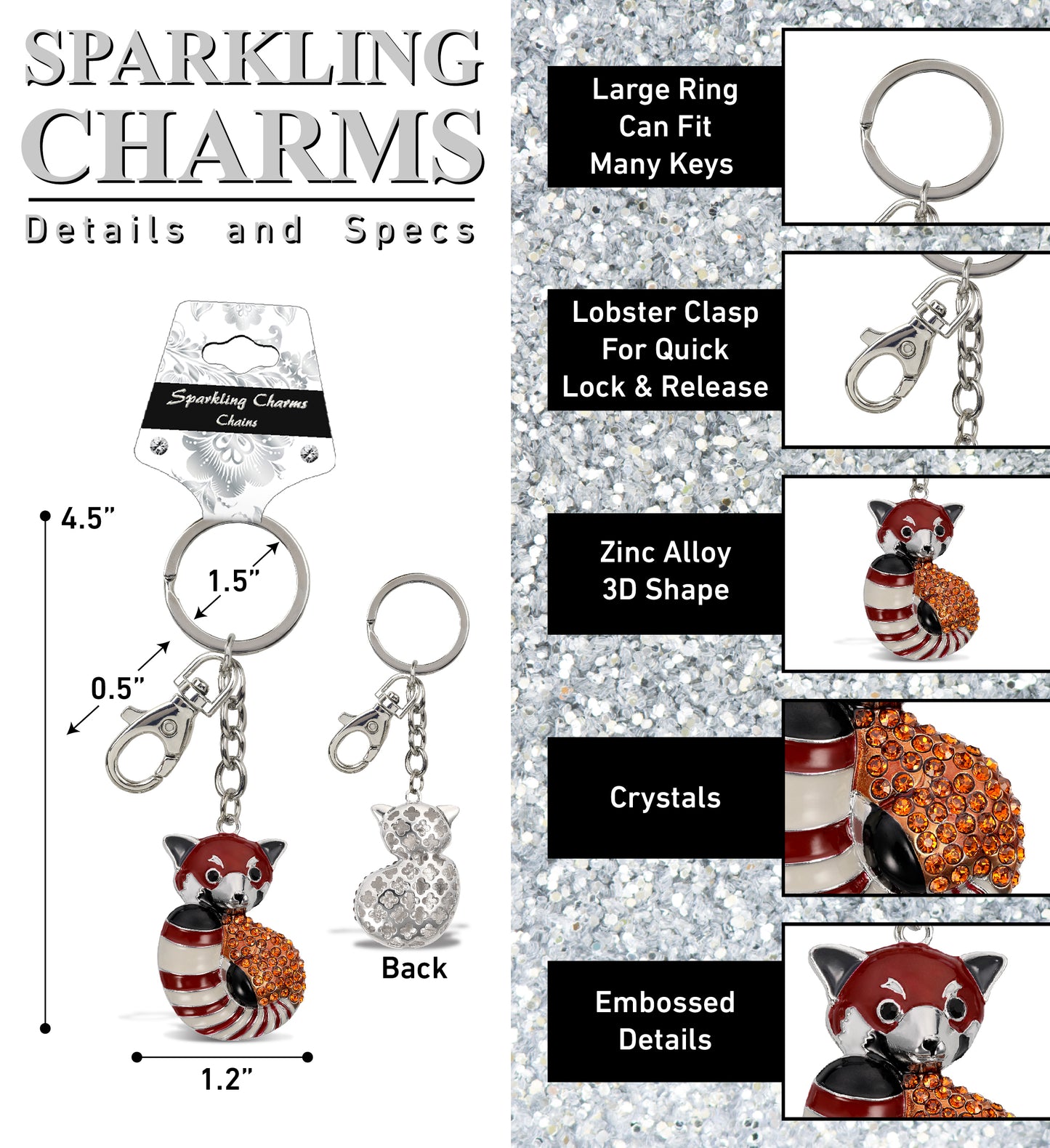 SPARKLING CHARMS - RED PANDA