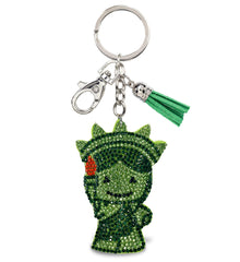 SPARKLING RHINESTONES CHARM WITH TASSEL - STATUE OF LIBERTY
