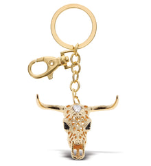 GOLD SPARKLING CHARMS - LONGHORN SKULL