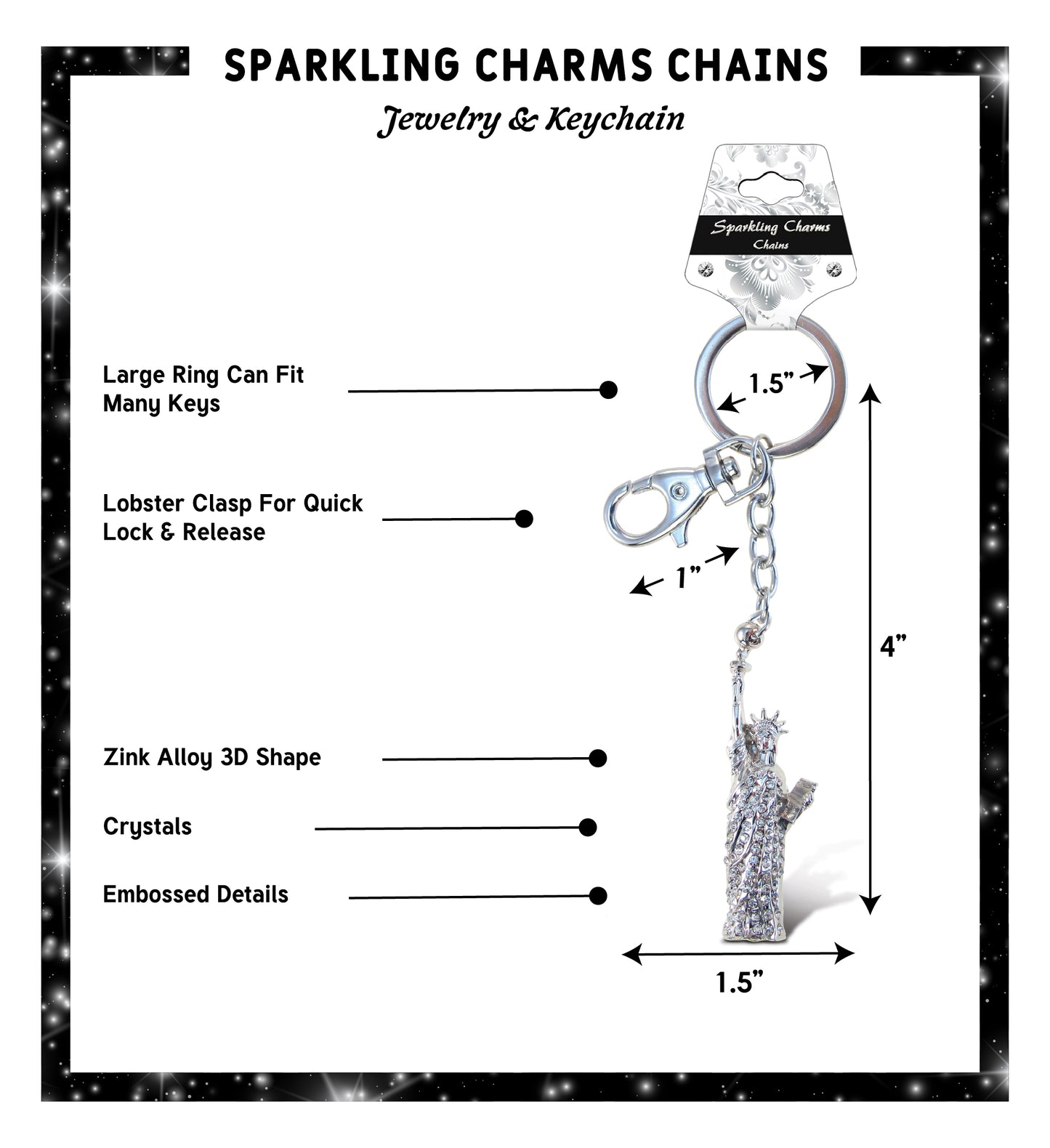 SPARKLING CHARMS - STATUE OF LIBERTY