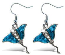 EARRINGS - DANGLE POST - FISH HOOK - MANTA RAY
