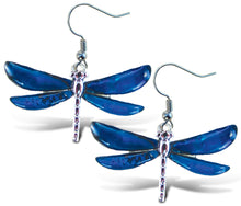 EARRINGS - DANGLE POST - FISH HOOK - DRAGONFLY