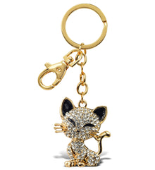 GOLD SPARKLING CHARMS - HAPPY CAT