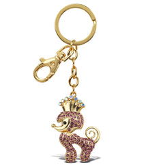 GOLD SPARKLING CHARMS - PURPLE POODLE QUEEN DOG