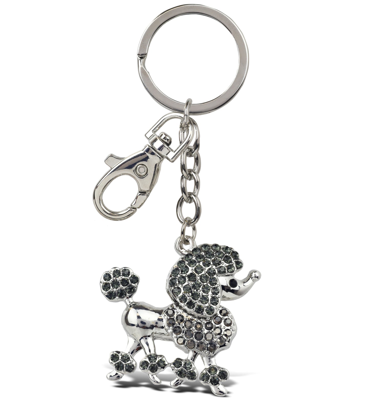 SPARKLING CHARMS - ELEGANT GREY POODLE DOG