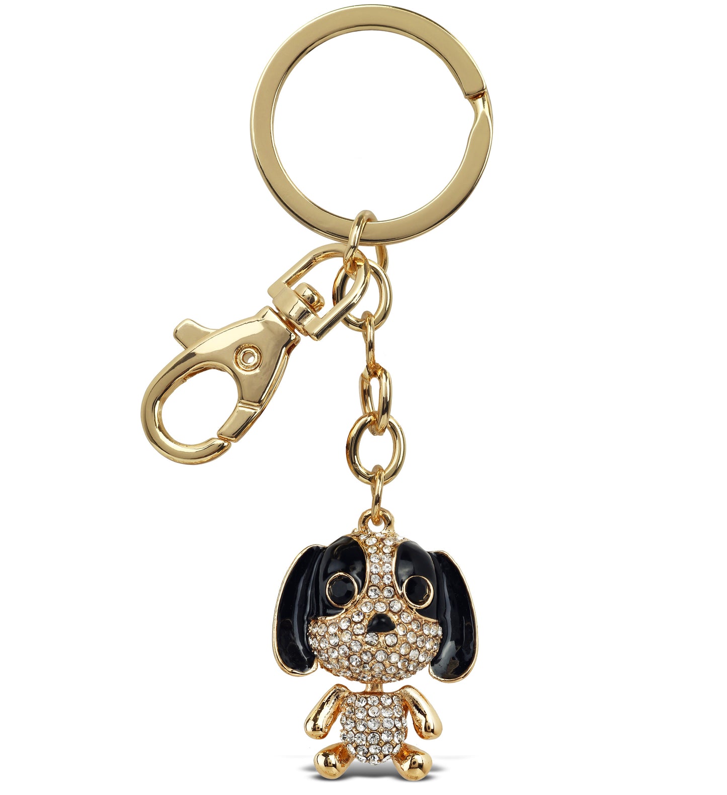 GOLD SPARKLING CHARMS - BASSET HOUND DOG