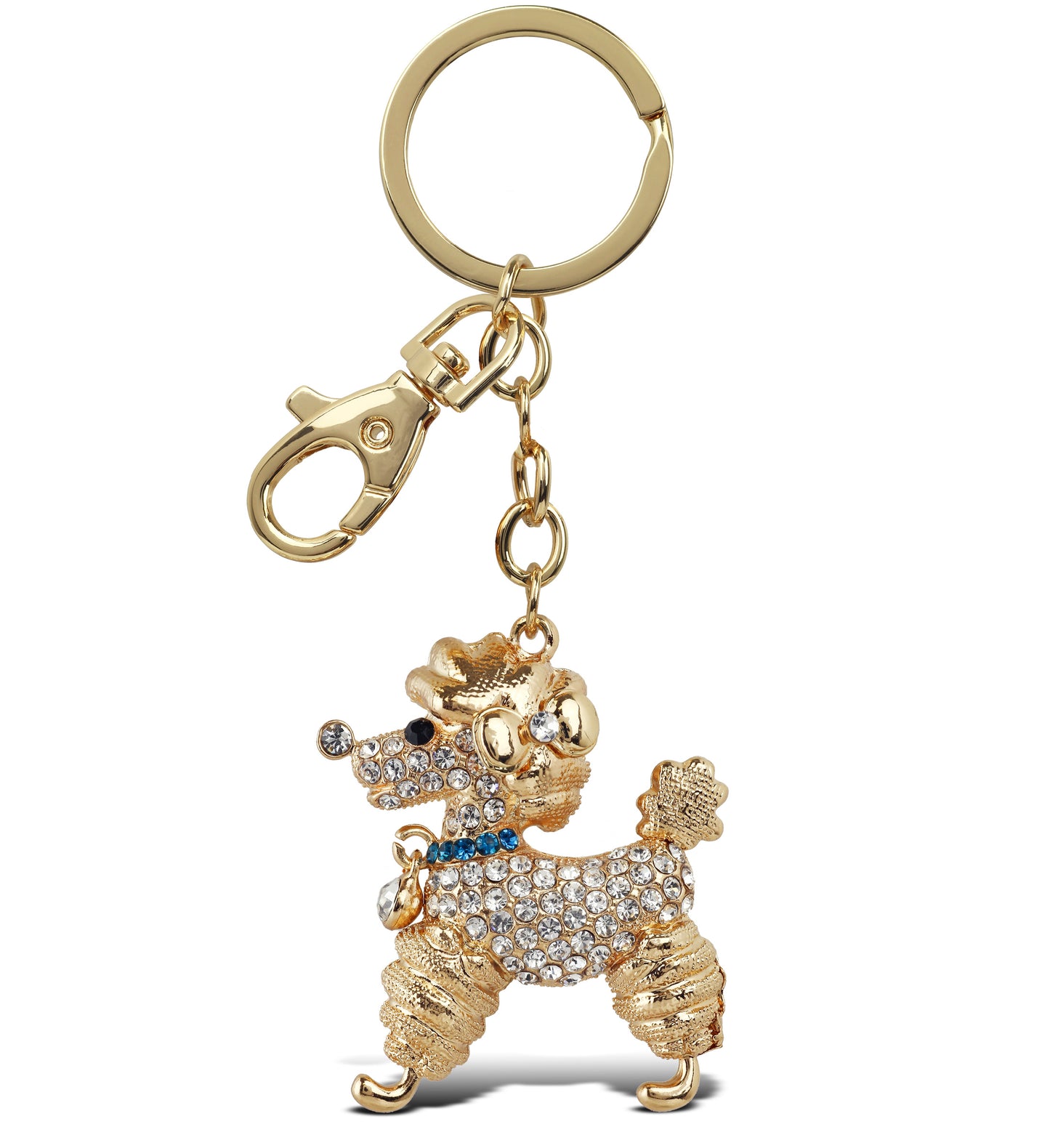 GOLD SPARKLING CHARMS - STYLISH POODLE DOG