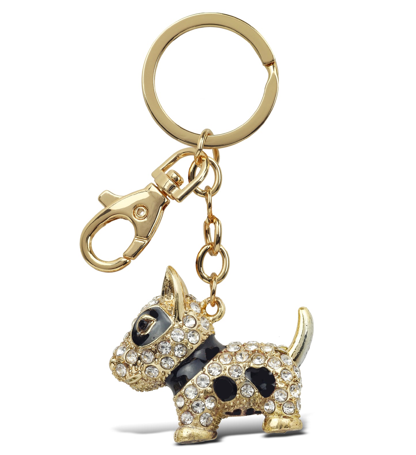 GOLD SPARKLING CHARMS - BULL TERRIER DOG