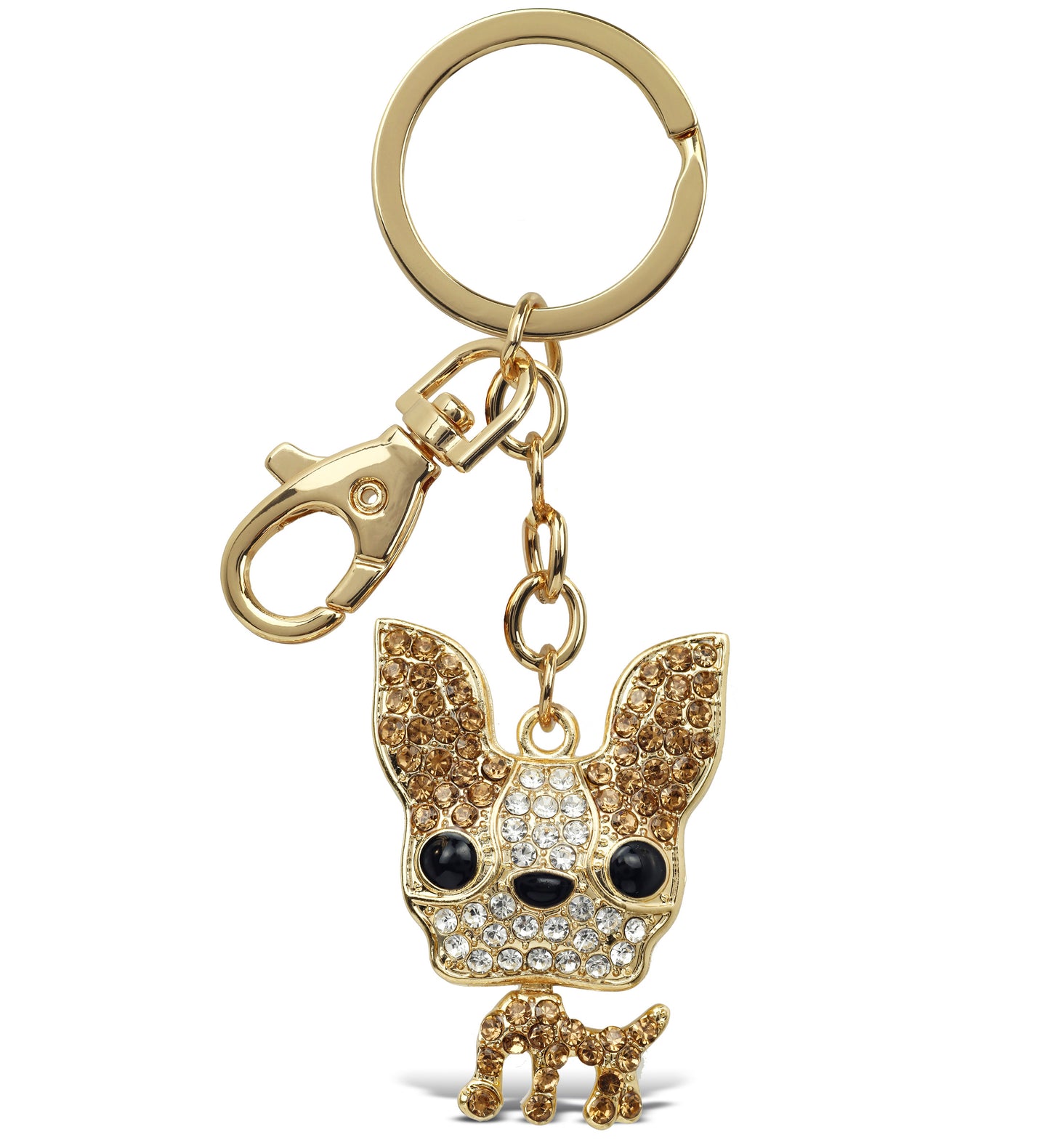 GOLD SPARKLING CHARMS - CHIHUAHUA DOG