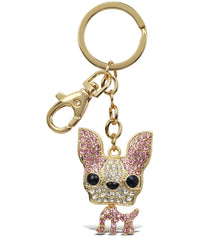 GOLD SPARKLING CHARMS - PINK CHIHUAHUA DOG