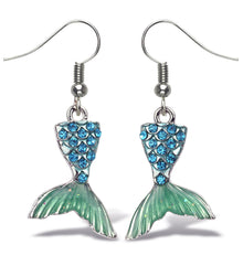 SPARKLING EARRINGS - MERMAID TAIL