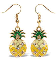 GOLD SPARKLING EARRINGS - PINEAPPLE