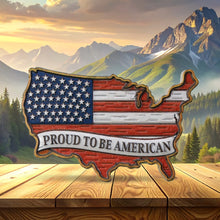 RESIN MAGNETS - PROUD TO BE AMERICAN – USA MAP