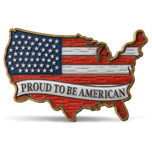 RESIN MAGNETS - PROUD TO BE AMERICAN – USA MAP