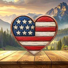 RESIN MAGNETS - USA HEART