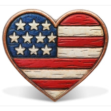 RESIN MAGNETS - USA HEART
