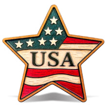 RESIN MAGNETS - USA STAR - AMERICAN PRIDE