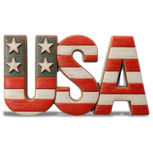 RESIN MAGNETS - STARS & STRIPES LETTER BLOCK