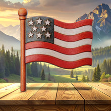 RESIN MAGNETS - WAVING AMERICAN FLAG