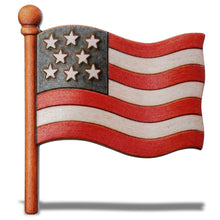 RESIN MAGNETS - WAVING AMERICAN FLAG