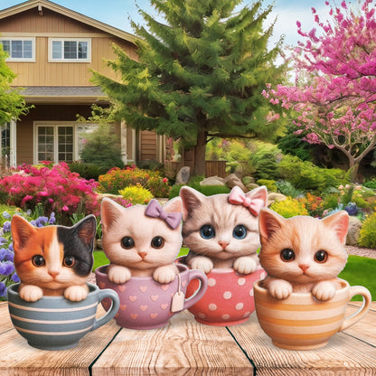 RESIN MAGNETS - COZY CUP CATS