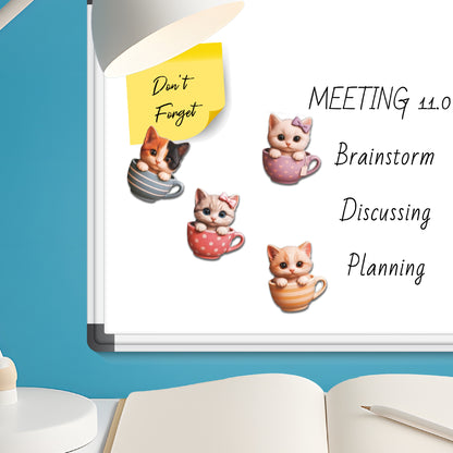 RESIN MAGNETS - COZY CUP CATS