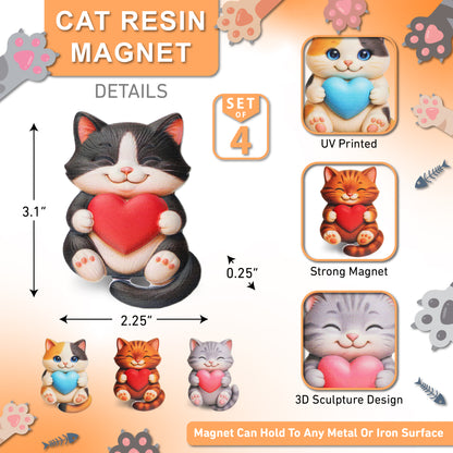 RESIN MAGNETS - PURRFECT HEARTS