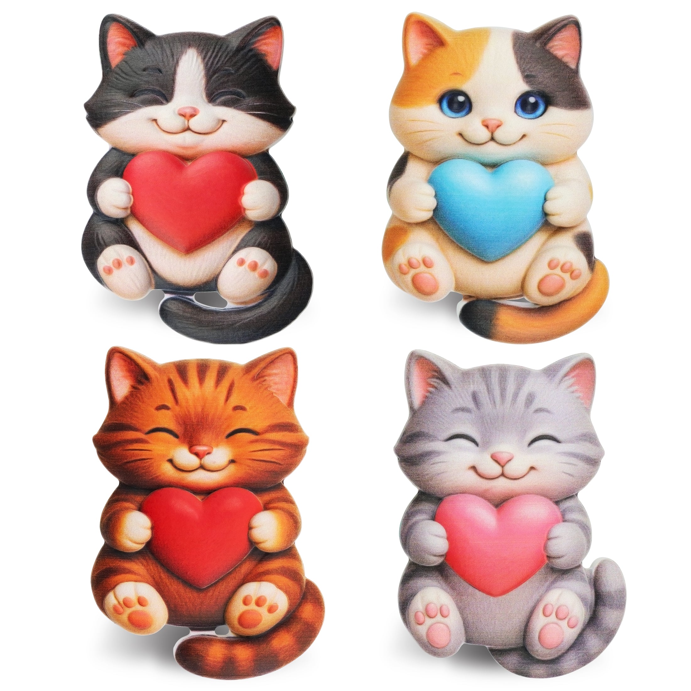 RESIN MAGNETS - PURRFECT HEARTS