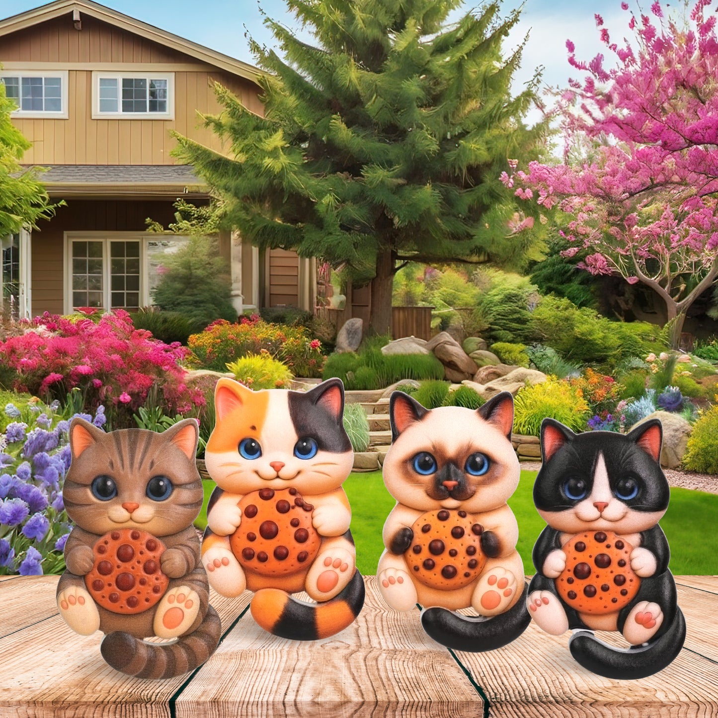 RESIN MAGNETS - SNACK TIME COOKIE CATS