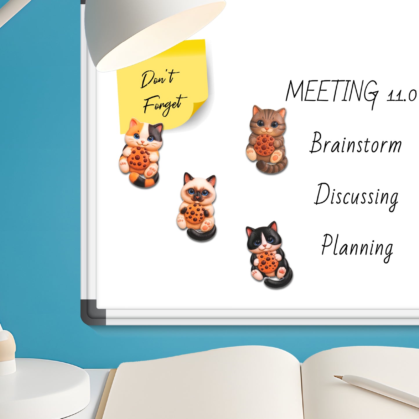 RESIN MAGNETS - SNACK TIME COOKIE CATS